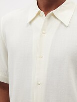 Thumbnail for your product : Séfr Rampoua Pleated-yoke Crepe Short-sleeved Shirt - Cream
