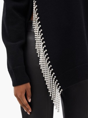 Christopher Kane Crystal-embellished Keyhole Wool Sweater - Black