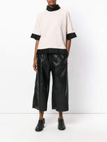 Thumbnail for your product : MM6 MAISON MARGIELA cropped faux leather trousers