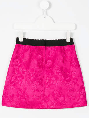 Dolce & Gabbana Kids Zambia rose print skirt