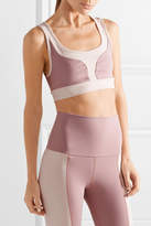 Thumbnail for your product : Live The Process - Geometric Paneled Stretch-supplex Sports Bra - Baby pink