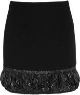 Thumbnail for your product : Christopher Kane Shell-trimmed wool-crepe mini skirt