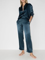 Thumbnail for your product : ASCENO Satin-Effect Pajama Trousers