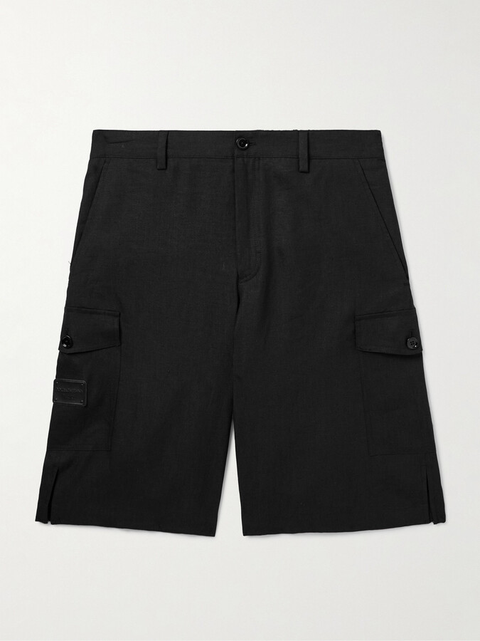 Dolce & Gabbana Wide-Leg Linen Cargo Shorts