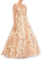 Thumbnail for your product : Mac Duggal Puff-Sleeve Sequin Ball Gown