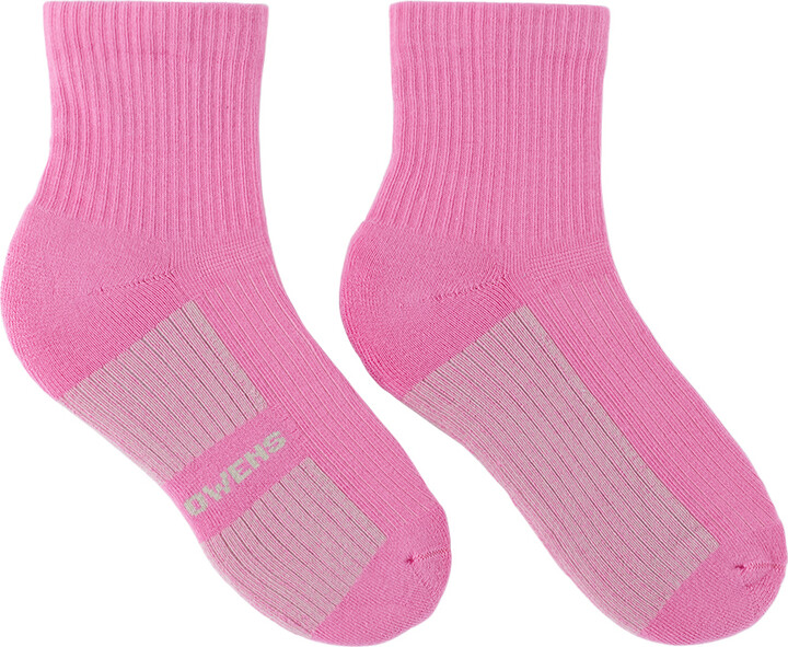 Rick Owens Kids Pink Jacquard Socks