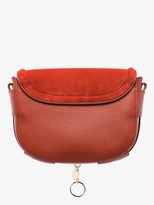 Thumbnail for your product : See by Chloe Red suede and leather cross body ring bag