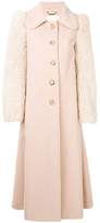 Thumbnail for your product : Chloé shearling sleeved coat
