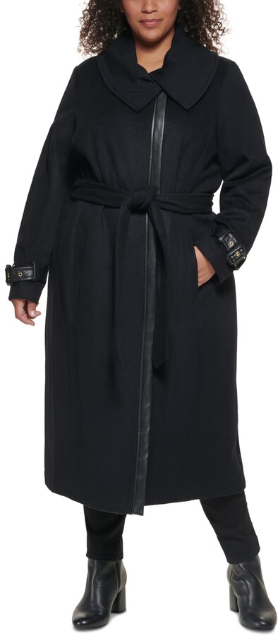wool wrap coat plus size