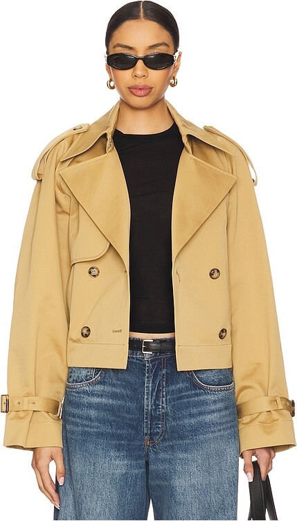 Ivy Oak Jessica Cropped Trench Coat