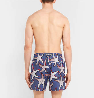 Vilebrequin Mahina Mid-Length Printed Swim Shorts - Men - Navy