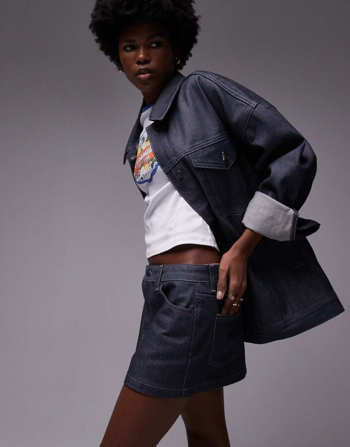 Pelmet Skirt Topshop Belt Skirt Topshop Denim Micro Pelmet Skirt - Main Image