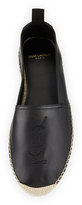 Thumbnail for your product : Saint Laurent Men's Monogram Leather Espadrille, Black