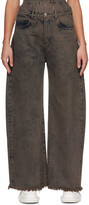 Thumbnail for your product : Marques Almeida SSENSE Exclusive Khaki Boyfriend Jeans