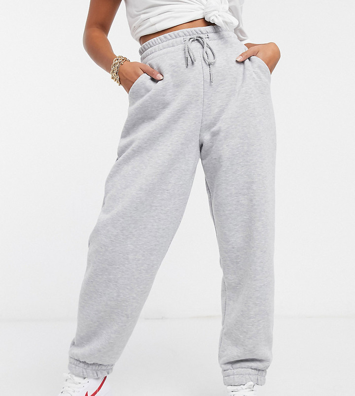 ASOS DESIGN Petite super oversized sweatpants in gray marl - ShopStyle ...