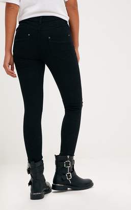 PrettyLittleThing Black Distressed Rip Skinny Jeans
