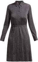 Thumbnail for your product : A.P.C. Coco Polka Dot Tie Waist Dress - Womens - Navy