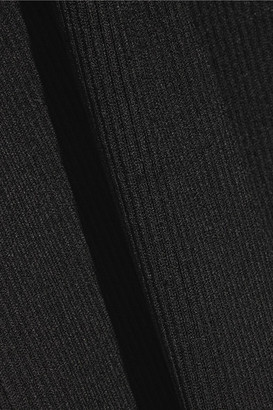 Cushnie Cutout Ribbed Stretch-knit Dress - Black