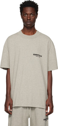 Essentials Gray Flocked T-Shirt