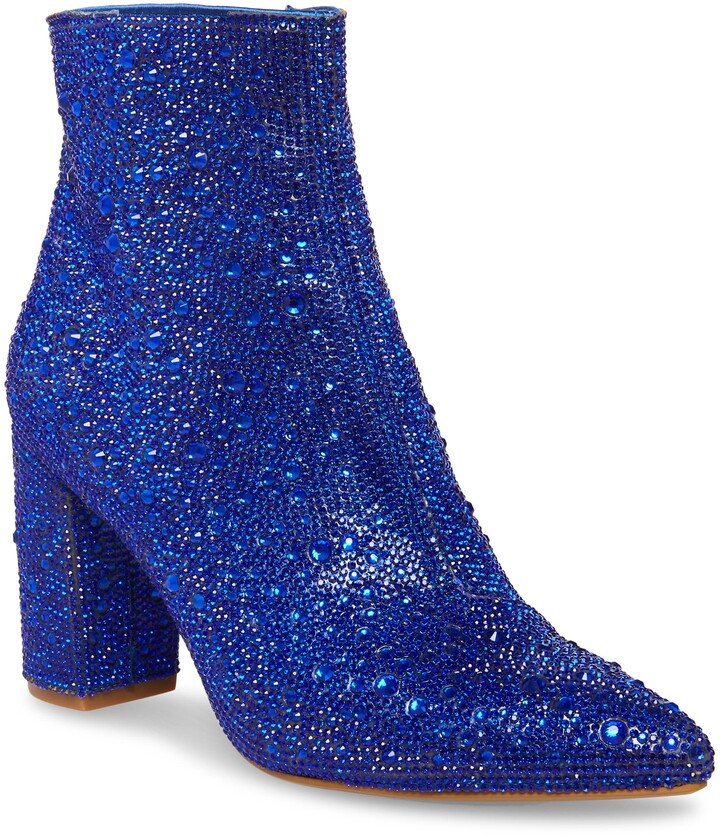 blue glitter boots