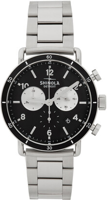 Shinola Silver & Black 'The Canfield Sport' 40mm Watch