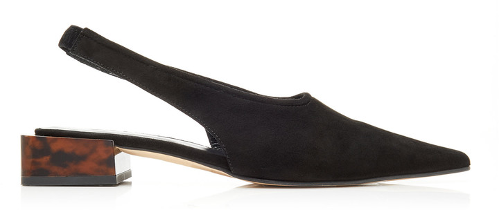 ganni suede slingback pumps