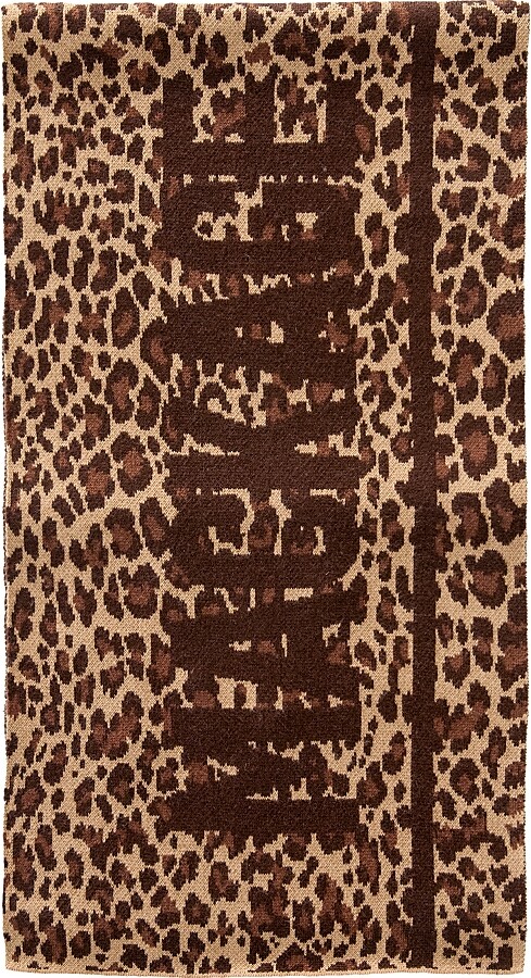 Mackage Juno-a Leopard Print Jacquard Knit Scarf