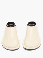 Thumbnail for your product : Proenza Schouler Pipe Round-toe Leather Backless Loafers - Cream