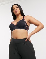 Thumbnail for your product : Dorina Plus Size Spirit high impact wired sports bra in black