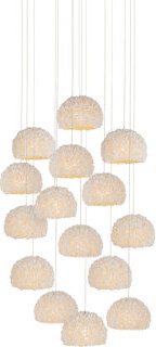Currey & Company Virtu 15-Light Round Multi-Drop Pendant