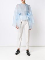 Thumbnail for your product : DELPOZO organza cape top