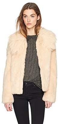 GUESS Women's Agata Faux Fur Coat