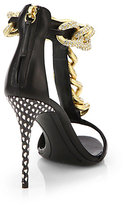 Thumbnail for your product : Giuseppe Zanotti Crystal-Chain Leather Sandals