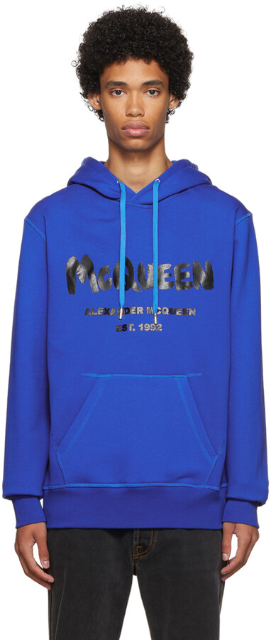 royal blue and black hoodie