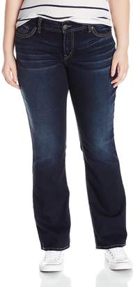 Silver Jeans Co. Women's Plus Size Suki Mid Silm Bootcut Skinny Jean