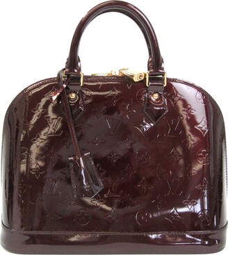 Ana patent leather clutch bag Louis Vuitton Burgundy in Patent leather -  15706678