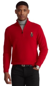 Polo Ralph Lauren Men's Polo Bear Quarter-Zip Sweater - ShopStyle