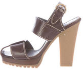 Thumbnail for your product : Saint Laurent Leather Platform Sandals