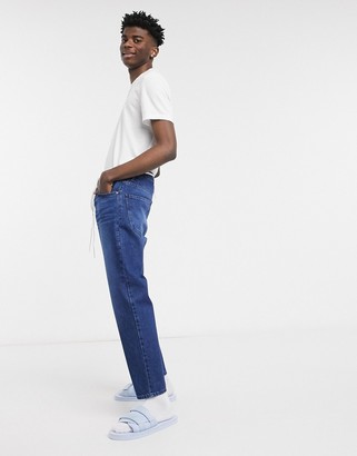 straight rigid jeans for men