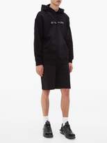 Thumbnail for your product : Givenchy Logo-embroidered Cotton-jersey Hooded Sweatshirt - Mens - Black