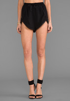 Thumbnail for your product : Finders Keepers x REVOLVE Firehouse Leather Trim Shorts