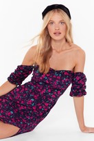 Thumbnail for your product : Nasty Gal Womens Night Bloomer Floral Mini Dress - Navy - 14