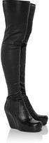 Thumbnail for your product : Rick Owens Stretch-leather thigh boots
