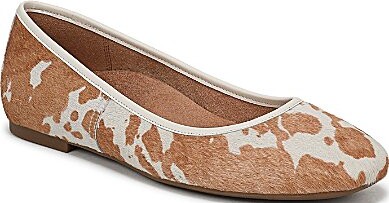 Vionic Orinda Calf Hair Animal Print Square Toe Ballet Flats