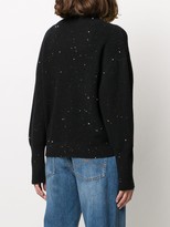 Thumbnail for your product : Brunello Cucinelli Ribbed Sequin-Embellished Cardigan