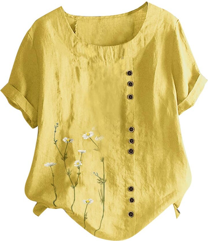 ladies yellow blouses uk