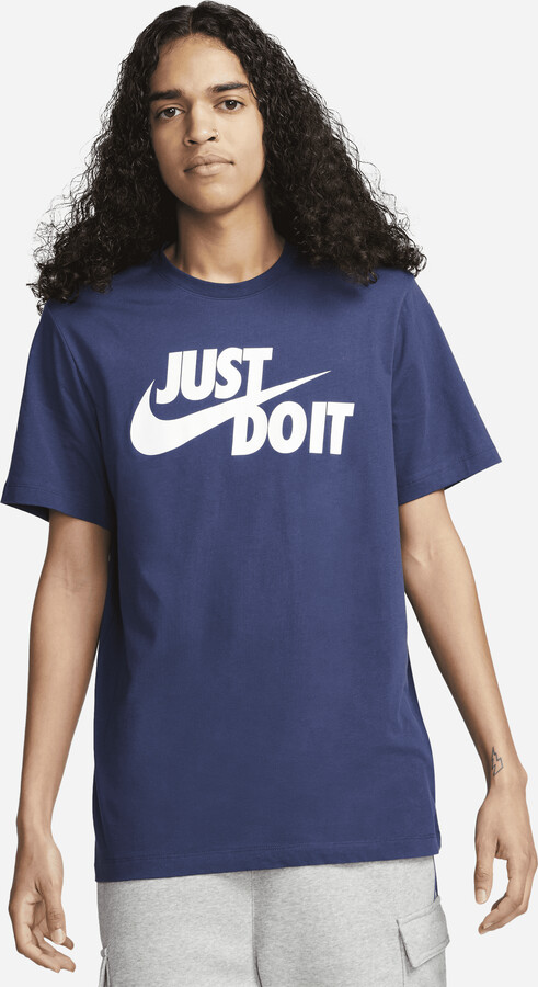 Nike Men's T-Shirt in Blue - ShopStyle