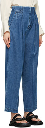 Mame Kurogouchi Blue High-Waisted Jeans