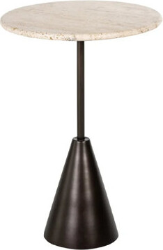 OROA Avalon Stone Pedestal End Table