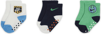 Nike The Great Outdoors Gripper Socks Box Set (3 Pairs) Baby Socks in Blue